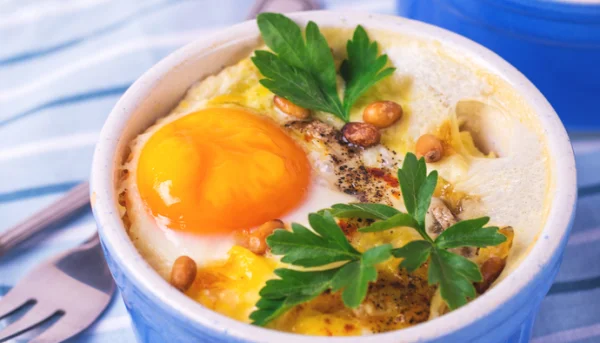 Oeufs en cocotte au reblochon et potimarron