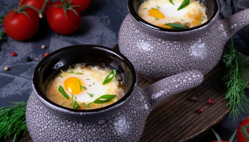 Oeufs cocotte au foie gras