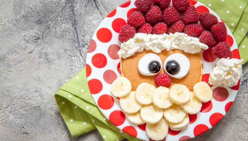 Pancake Père Noël aux fruits