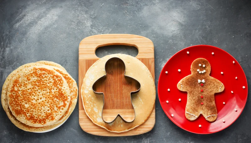 Pancakes petits bonhommes de Noël