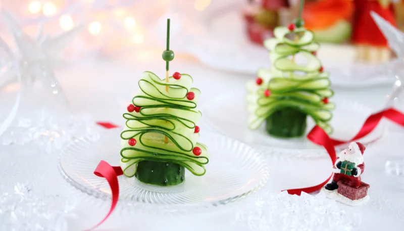 Bouchées apéritives de Noël à la courgette