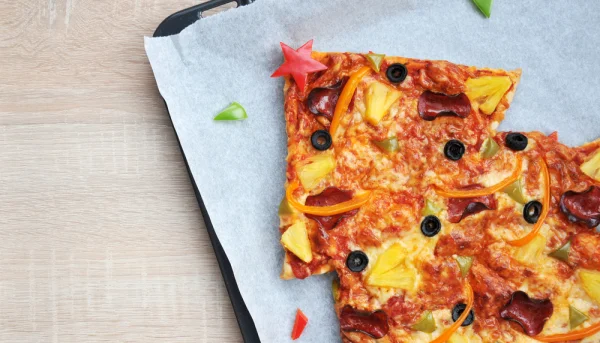 Pizza sapin de Noël