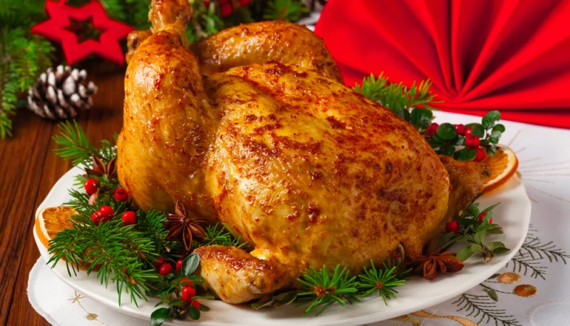 Poulet aux marrons, miel et pain d'épices