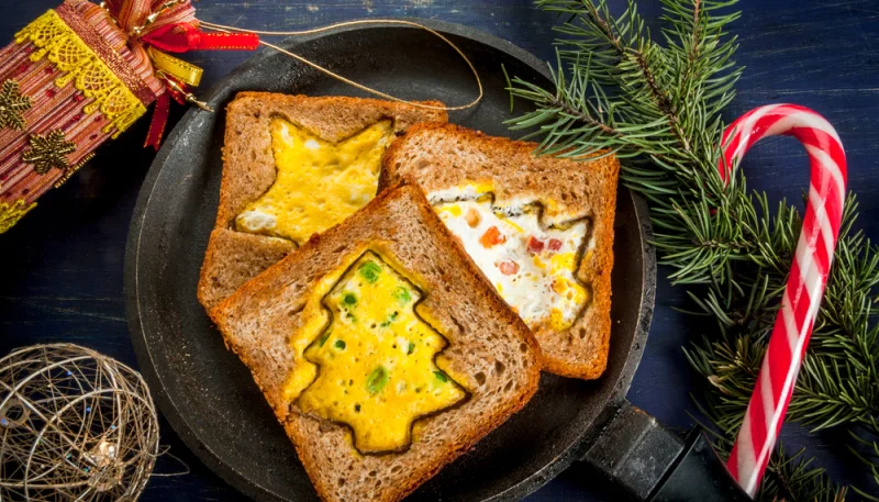 Omelettes de Noël façon toasts