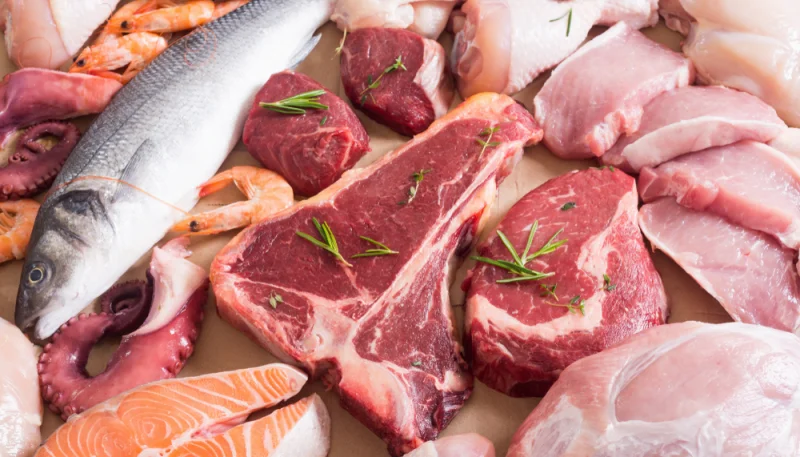 Viandes, poissons et fruits de mer dans notre alimentation