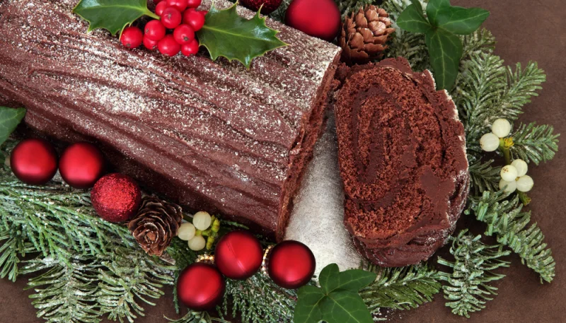 Bûche crème au beurre chocolat