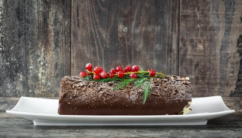 Bûche de Noël poire chocolat