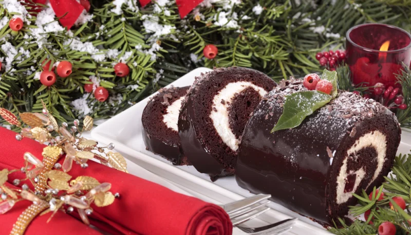 Bûche au mascarpone et au chocolat