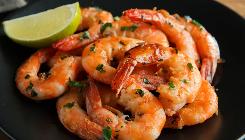 Crevettes au beurre d'ail