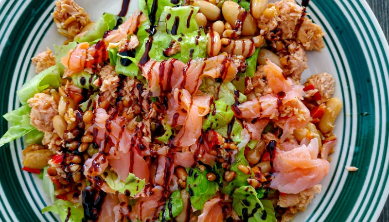 Salade de lentilles au saumon