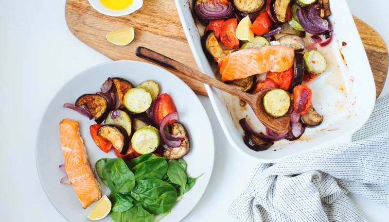 Saumon aux légumes du soleil