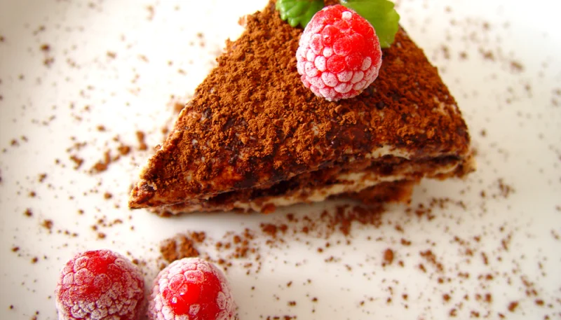 Tiramisu de Noël aux framboises