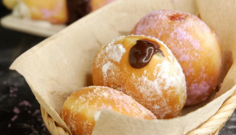 Beignets à la pâte à tartiner au four