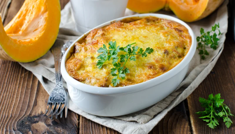 Gratin de potiron à la mozzarella