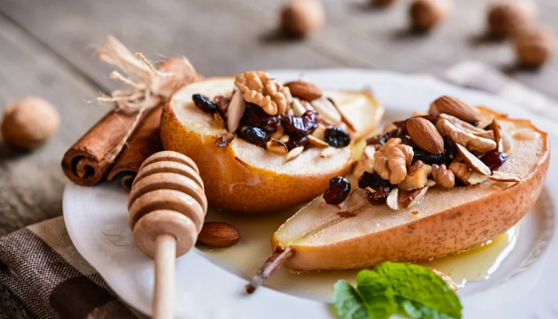 Poires farcies aux fruits secs