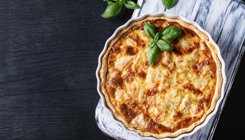 Quiche aux navets, Beaufort et curcuma