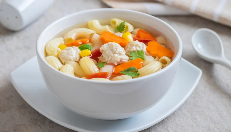 Soupe d'hiver aux macaronis