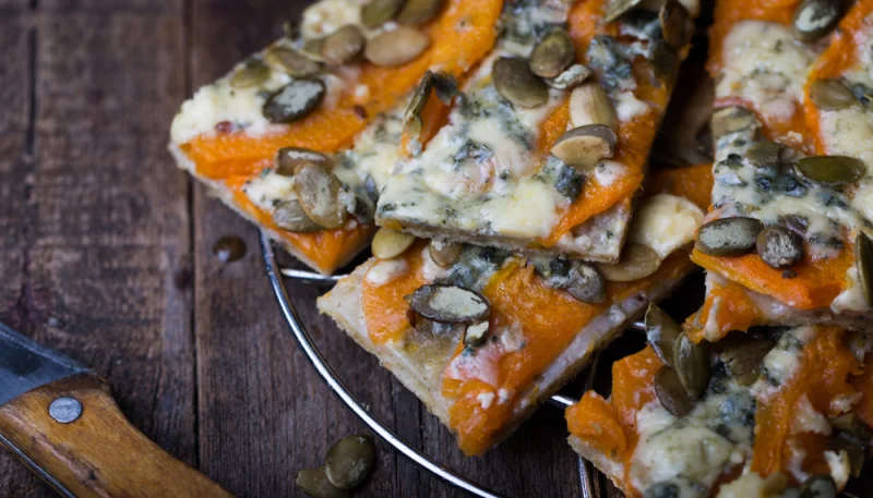 Tarte au potimarron et roquefort