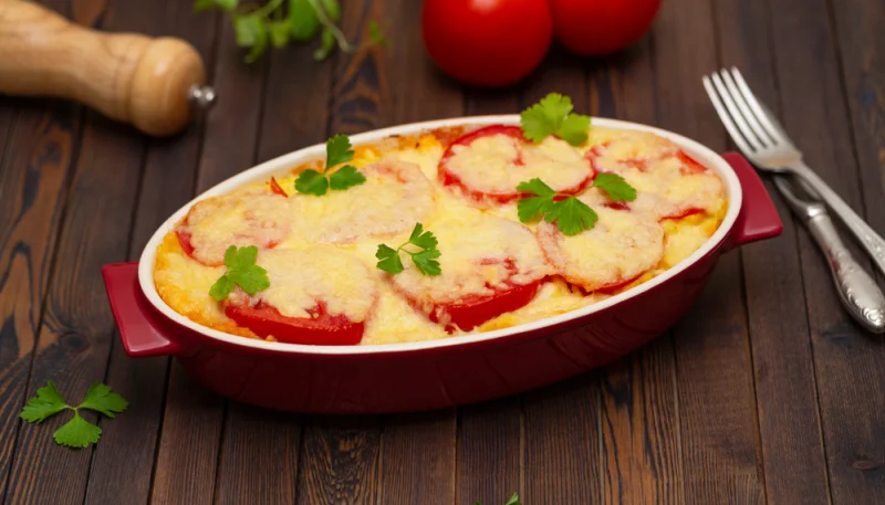 Gratin de pommes de terre à la tomate et au citron