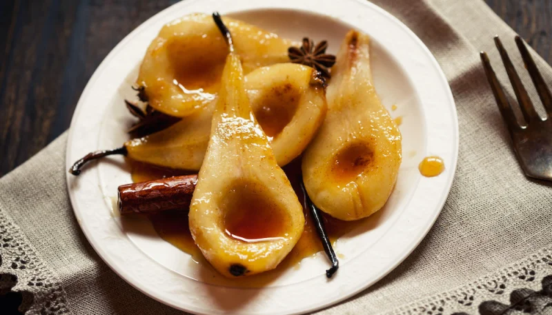 Poires rôties aux épices