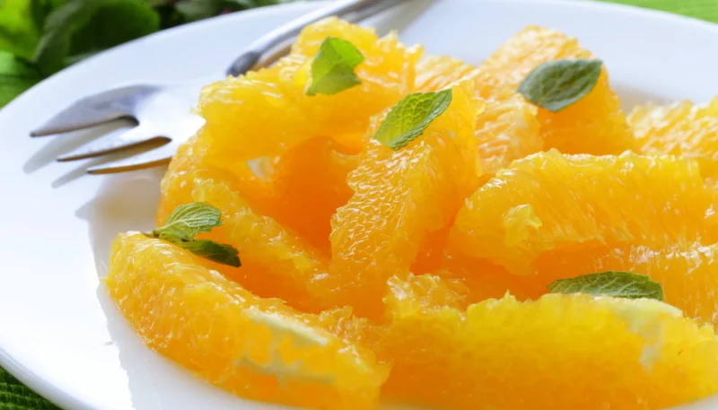 Salade d'oranges à la menthe