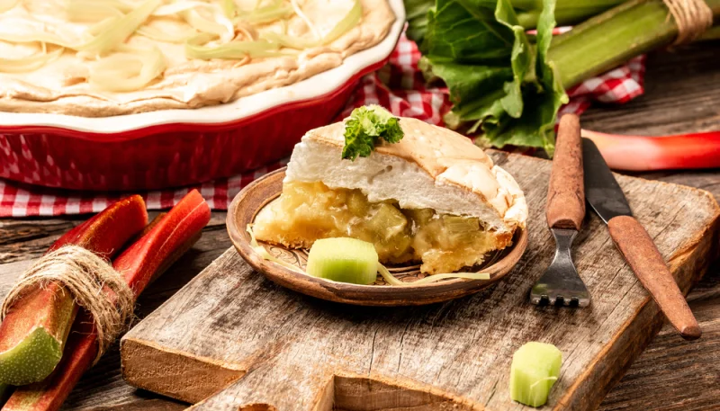 Gâteau danois à la rhubarbe et à l'orange