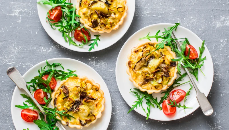 Mini quiches végétariennes aux cèpes