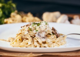 Pâtes à la sauce légère aux champignons