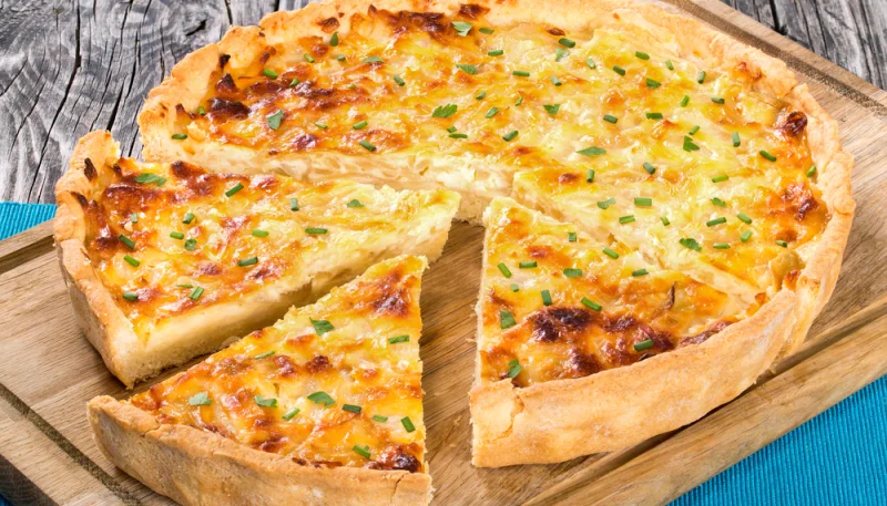 Quiche aux oignons nouveaux