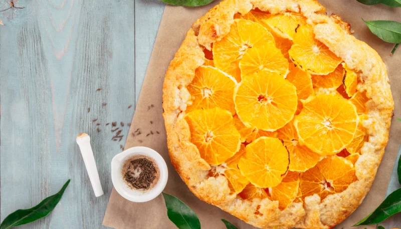 Tarte rustique aux oranges