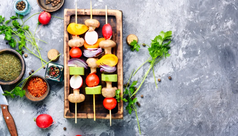 Brochettes de légumes printaniers
