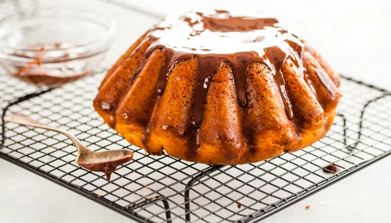Gâteau au yaourt nappé au chocolat