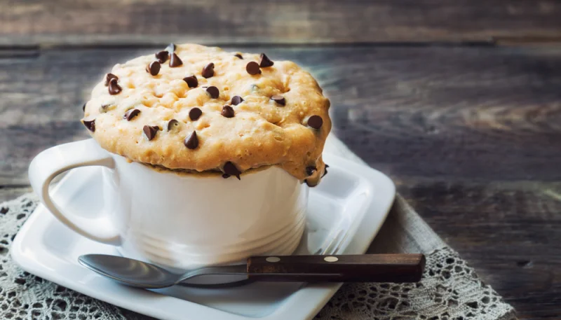 Mugcake cookie aux pépites de chocolat