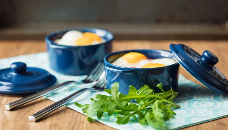 Oeufs cocotte au saumon fumé