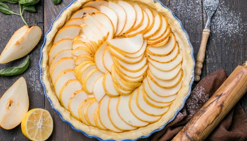 Tarte aux poires à la vanille