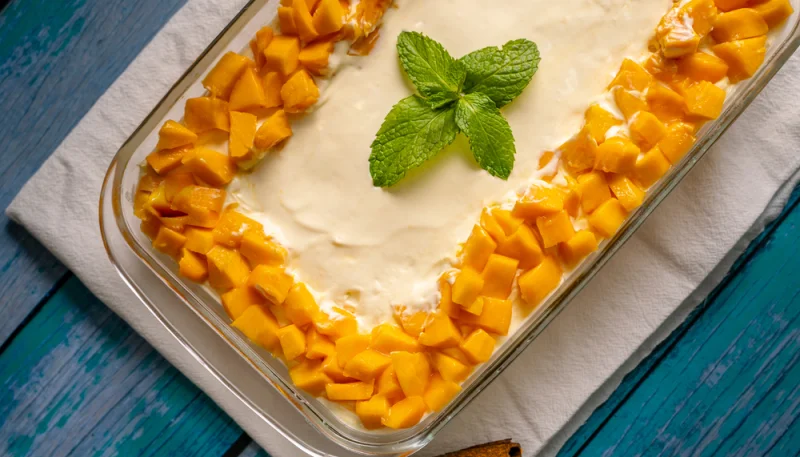 Tiramisu à la mangue et aux spéculoos