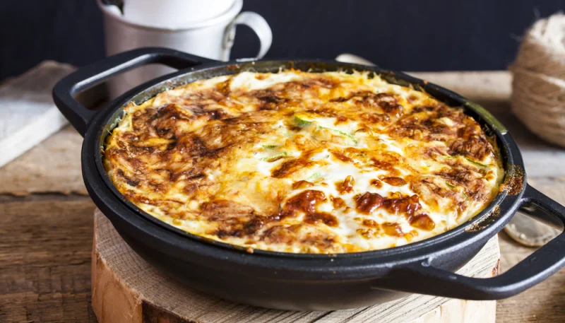 Clafoutis aux courgettes et au jambon