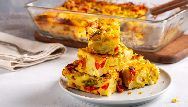 Clafoutis aux poivrons et tomates