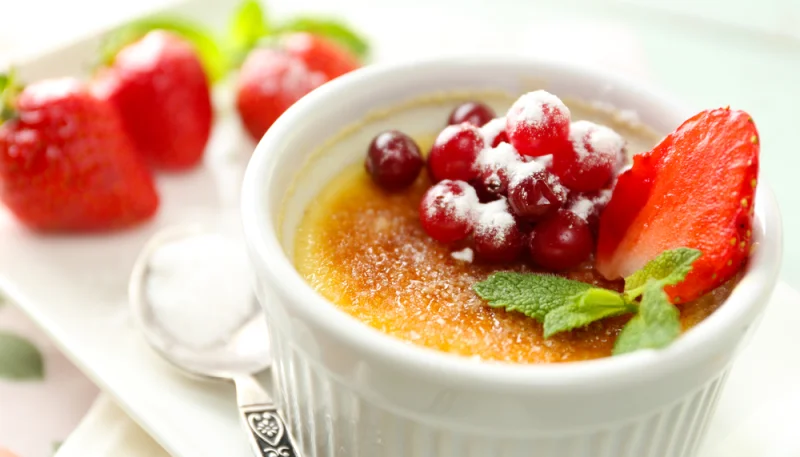 Crème brûlée aux fruits rouges