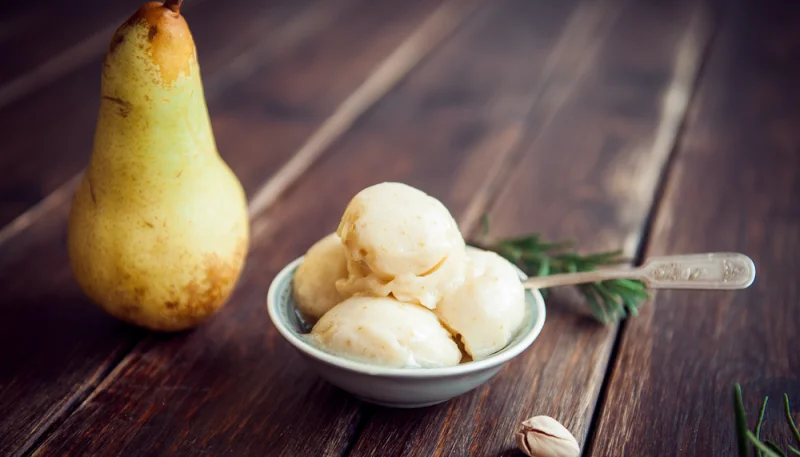 Crème glacée aux poires