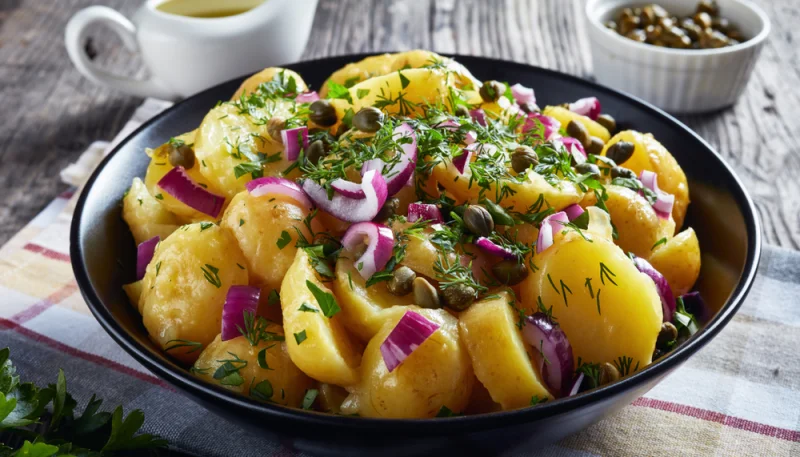 Pommes de terre aux oeufs durs et aux câpres