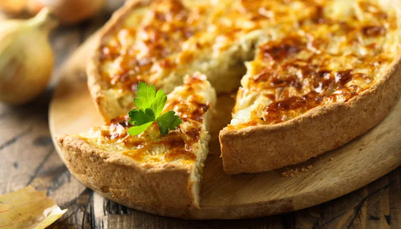 Quiche poireaux oignons