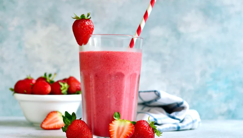 Smoothie fraise rhubarbe