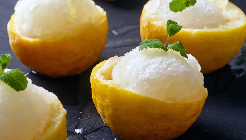 Sorbet au citron sans sorbetière