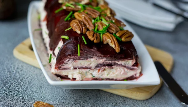 Terrine de betterave au fromage de chèvre frais