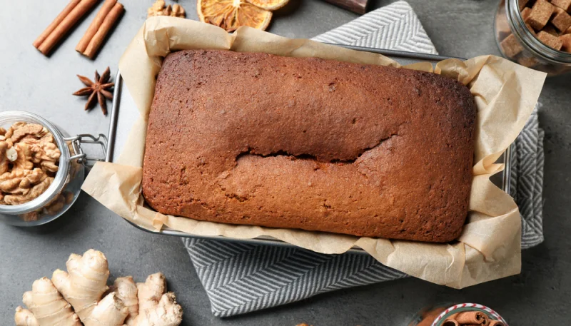Pain d'épices au miel et orange confite