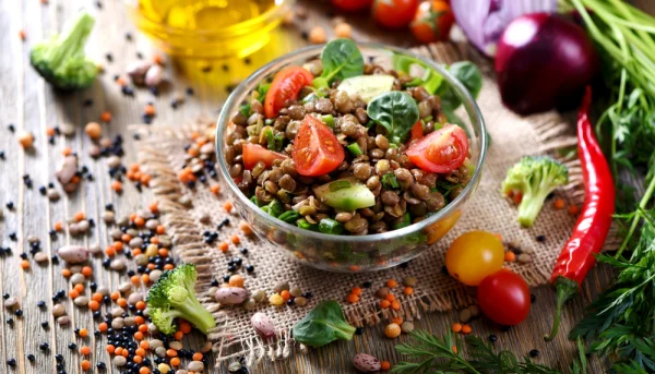 Salade de lentilles à l'orientale