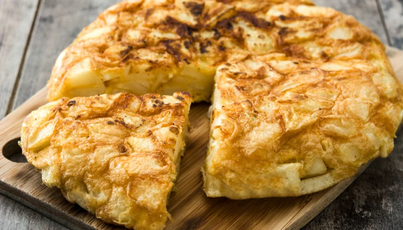 Tortilla aux pommes de terre et poulet