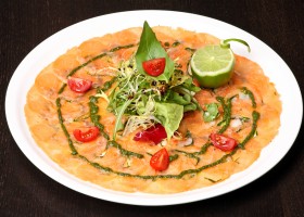 Carpaccio de poisson au pesto