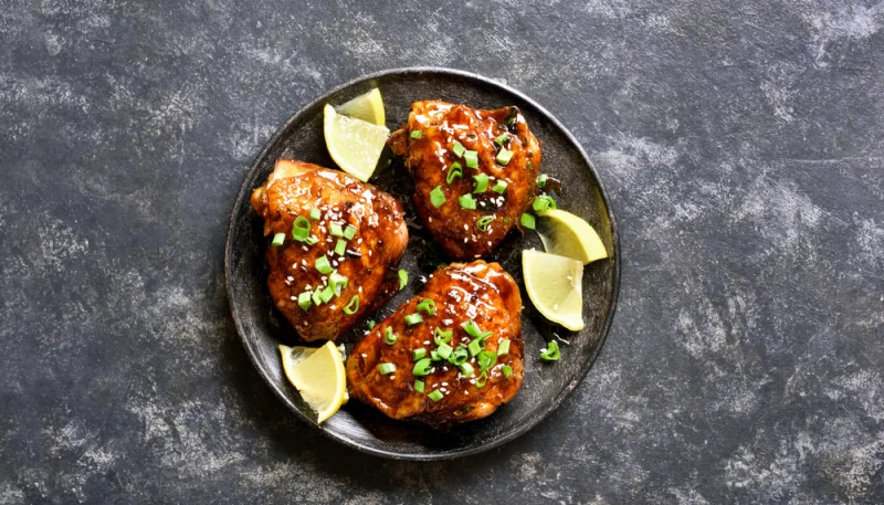 Poulet mariné au miel et au citron